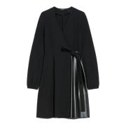 Max Mara Weekend Svart Fit and Flare Jersey Klänning Black, Dam