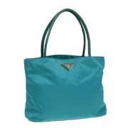 Prada Vintage Pre-owned Nylon totevskor Blue, Dam