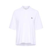 Karen by Simonsen Vit Polo Tee Top Bright White, Dam