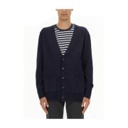 A.p.c. Logo Ull Cardigan Regular Fit Blue, Herr