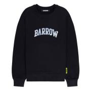 Barrow sweatshirt med tvättad effekt och tryck Black, Unisex