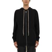 Rick Owens Kashmir Ull Dragkedja Oversize Cardigan Black, Herr