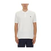 PS By Paul Smith Zebra Patch Polo Shirt Regular Fit White, Herr