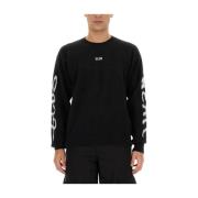 Gcds Logo Jersey Regular Fit Sweater Black, Herr