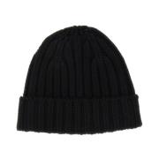 Aspesi Hög Revers Beanie Hat Black, Dam