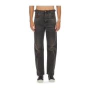 Haikure Regular Fit Bomulls Jeans Made in Italy Black, Herr