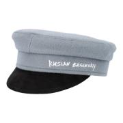 Ruslan Baginskiy Broderad Baker Boy Hatt Gray, Dam