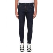 Dsquared2 Skater Fit Jeans med knapp och dragkedja Blue, Herr