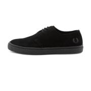 Fred Perry Linden Mocka Svarta Skor Black, Herr