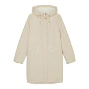 Marc O'Polo Avslappnad huva parka Beige, Dam