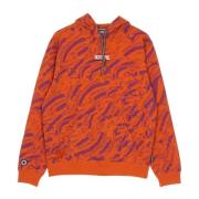 Octopus Sci-fi Orange Hoodie Långärmad Orange, Herr