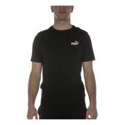 Puma Logo Print Rund Hals T-shirt Black, Herr