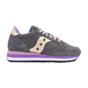 Saucony Grå och lila Jazz Triple Sneakers Gray, Dam