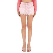 Versace Slim Fit Bomull Mini Kjol Pink, Dam