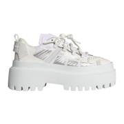 Dolce & Gabbana Vita Läder Chunky Sneakers med Silverdetaljer White, H...