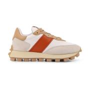 Tod's Nylon Mocka Snörskor Gummisula White, Dam