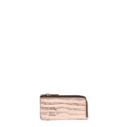 Baldinini Wallet in platinum laminated crocodile Yellow, Dam