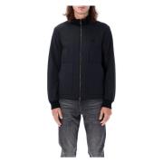 Emporio Armani Quiltad Zip-Up Bomberjacka Ytterkläder Black, Herr