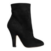 Dolce & Gabbana Svart Mocka Mid Calf Stövlar Black, Dam