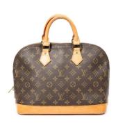 Louis Vuitton Vintage Pre-owned Belagd canvas handvskor Brown, Dam