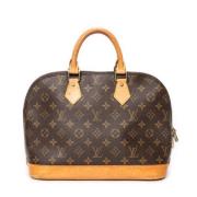 Louis Vuitton Vintage Pre-owned Belagd canvas handvskor Brown, Dam