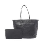 Chanel Vintage Pre-owned Tyg axelremsvskor Black, Dam