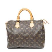 Louis Vuitton Vintage Pre-owned Belagd canvas handvskor Brown, Dam