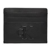 Calvin Klein Jeans Skulpterad Korthållare 6CC Deboss Black, Dam