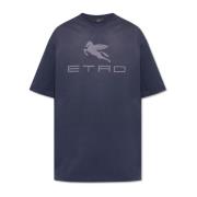 Etro T-shirt med tryckt logotyp Blue, Herr