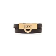 Salvatore Ferragamo Läderarmband Brown, Dam