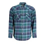 Wrangler Grön Flanell Western Skjorta Regular Fit Green, Herr