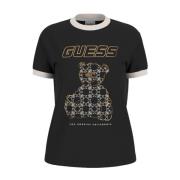 Guess Svart dam T-shirt Black, Dam