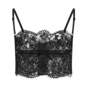 Dolce & Gabbana Svart Topp Slitstark Stil Black, Dam