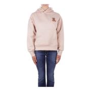 Barrow Sand Hoodie med Front Logo Beige, Dam