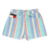 Tommy Hilfiger Hög Midja Randig Mom Fit Shorts Multicolor, Dam