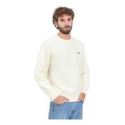 Lacoste Kräm Crew Neck Sweater Beige, Herr