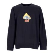 HUF Svart Crew Neck Sweatshirt med Långa ärmar Black, Herr