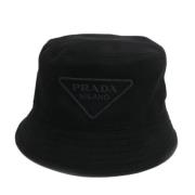 Prada Vintage Pre-owned Canvas hattar-och-kepsar Black, Herr