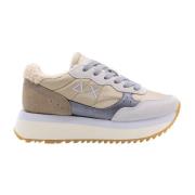 Sun68 Stiliga dam sneakers Beige, Dam