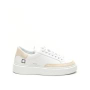 D.a.t.e. Beige Sneakers med Stripe Detalj White, Dam