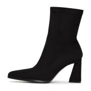 Cesare Gaspari Casual Mocka Blockklack Ankelboots - Svart Black, Dam