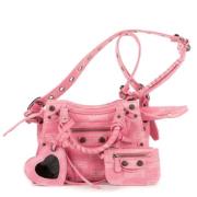 Balenciaga Vintage Pre-owned Canvas axelremsvskor Pink, Dam