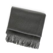 Samsøe Samsøe Maxi Cashmere Wool Fringed Scarf Gray, Unisex