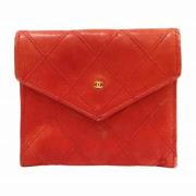 Chanel Vintage Pre-owned Laeder plnbcker Red, Dam