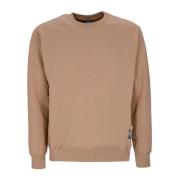 Propaganda Broderad Crewneck Sweatshirt Kamel Brown, Herr