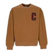 Carhartt Wip Brun Crewneck Sweatshirt med Rutiga Insatser Brown, Herr