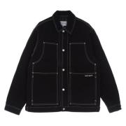 Carhartt Wip Svart arbetsjacka med flera fickor Black, Herr