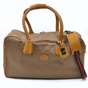 Gucci Vintage Pre-owned Belagd canvas gucci-vskor Beige, Dam