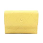 Chanel Vintage Pre-owned Laeder plnbcker Yellow, Dam