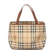 Burberry Vintage Pre-owned Belagd canvas totevskor Beige, Dam